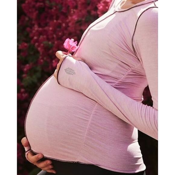 FP Movement x Hatch NWT Right On Run Pink Haze Layer Maternity Long Sleeve Top - Picture 5 of 10